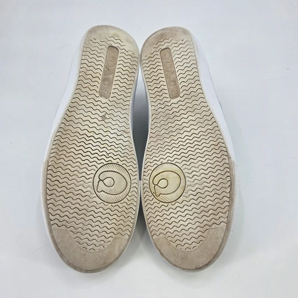 COACH CITYSOLE SKATE SLIP ON SNEAKERS MENS SIZE 10 D BLUE CAMO LEATHER CANVAS - Picture 12 of 14